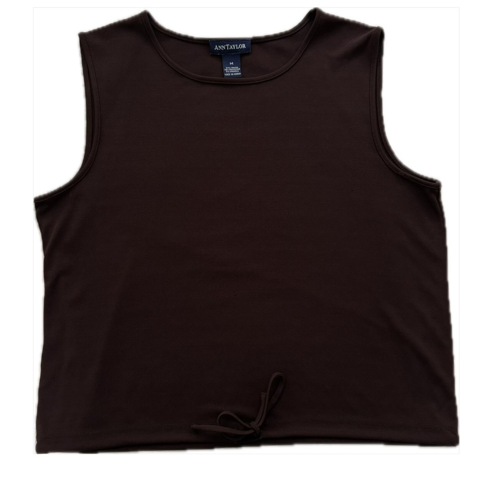 Ann Taylor Brown Sleeveless Blouse